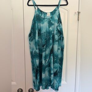 Vintage Blue Lightweight Summer Dress - Cover Up - 2XL